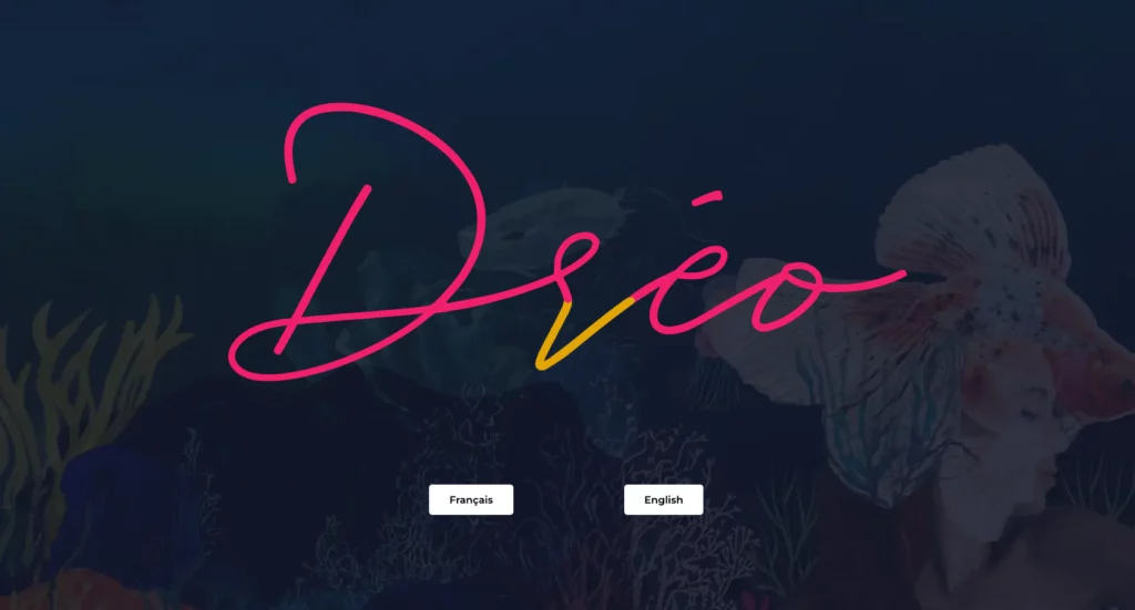 Landing page du site de Dréo.